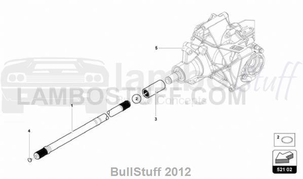 2016 Lamborghini AVENTADOR SV LP750-4 COUPE EUROPE CARDAN SHAFT (521.02.00)